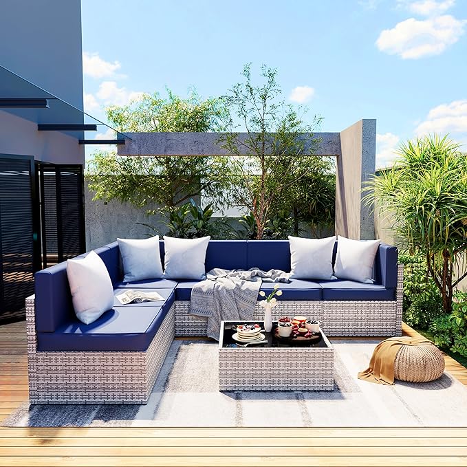 Pamapic 7-Piece Outdoor Sectional Furniture Set