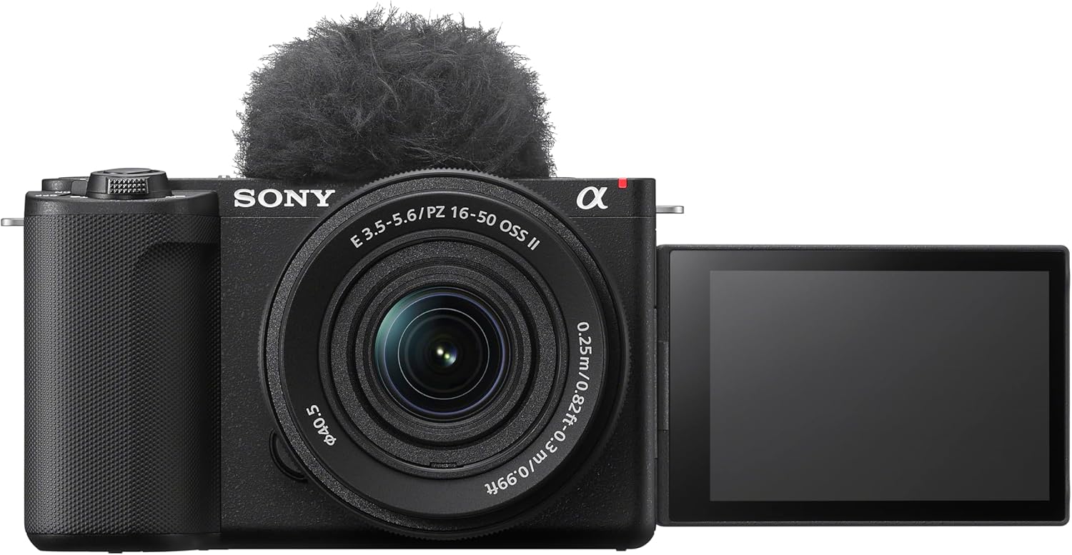 Sony Alpha ZVE10 II - APS-C Interchangeable Lens Mirrorless Content Creators’ Camera - Black - with Lens